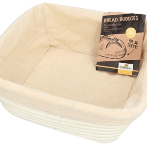 Birkmann – Bread Buddies – Rijsmand Vierkant met Hoes 25 x 25 cm