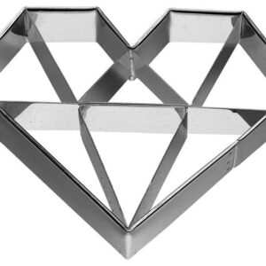Diamant Hart Uitsteker Rvs 6,5cm