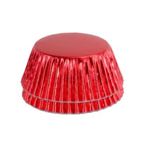 House of Marie Baking Cups Folie Rood - pk/24