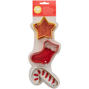 Wilton Koekjes Uitsteker Ster-Sok-Candy Cane Set/3