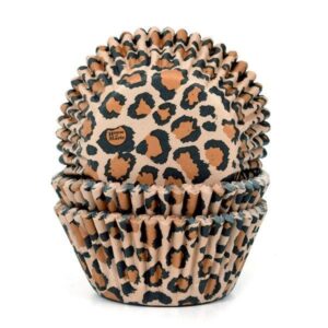House Of Marie Baking Cups - Luipaard Print pk/50