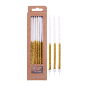 PME Candles Tall - Gold glitter Kaarsen pk/16