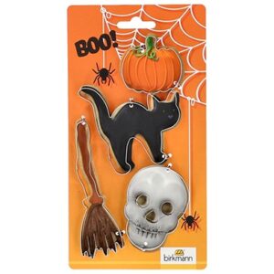 Birkmann Halloween Uitstekers  Set - Kat - Pompoen - Schedel - Bezem