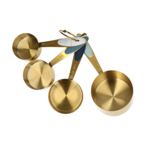 Wilton Gouden metalen maatbekers 4 stuks