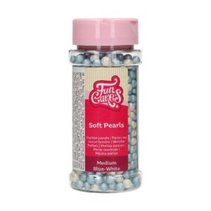 FunCakes Zachte Parels Medium Blauw/Wit 60g