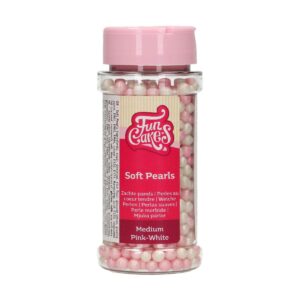 FunCakes Zachte Parels Medium Roze/Wit 60g