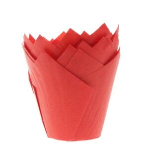 House Of Marie - Muffin Cups - Tulp Rood pk/36