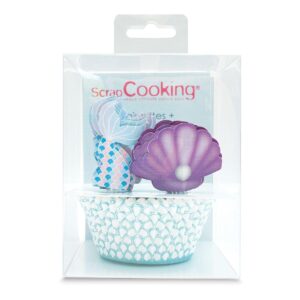 ScrapCooking Baking Cups & Toppers Zeemeermin Set/24