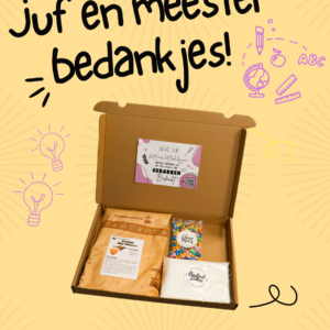 Brievenbuspakket - Koekjesmix - Juf/Meester - Choco Mini's
