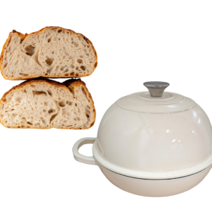 Broodbak bol – Gietijzer – Dutch oven - Ivory -White - 26cm